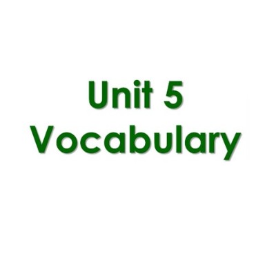 Unit Five Vocabulary